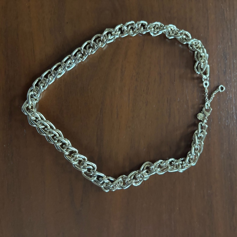 J. Crew Silver Spiral Chain Necklace